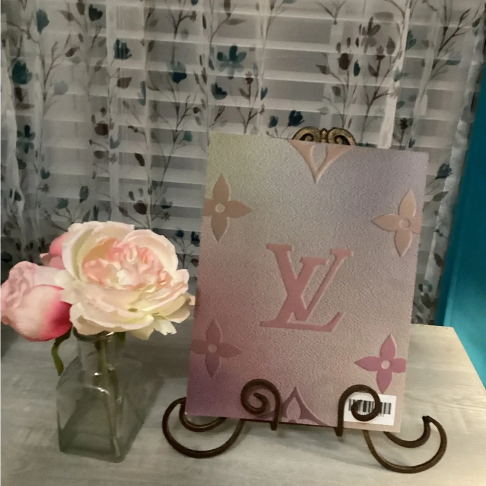 Fashion Notebook /Journal Pastel Pink and & light Gray